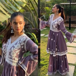 Anushka sen summer wear sharara palazzo suit